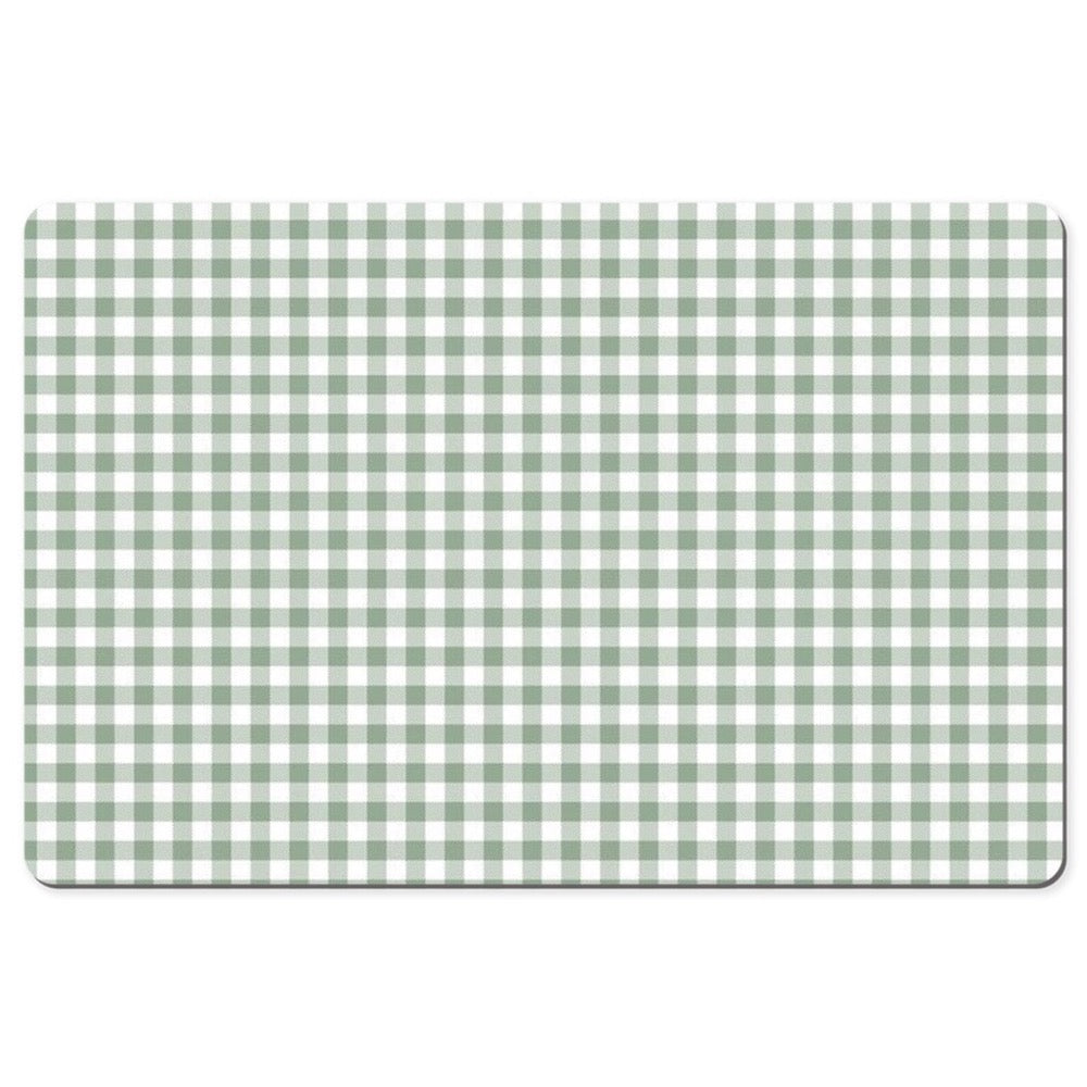 Sage Green Desk Mat Gingham Check Large Mouse Pad Aesthetic Desk Accessories Keyboard Mat Desk Mat Large Desk Mat Cute Office Decor