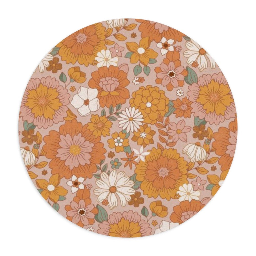 Boho Floral Mouse Pad Cute Mouse Pad For Home Office Decor Boho Desk Accessories Cute Boho Office Decor 70s Aesthetic Decor