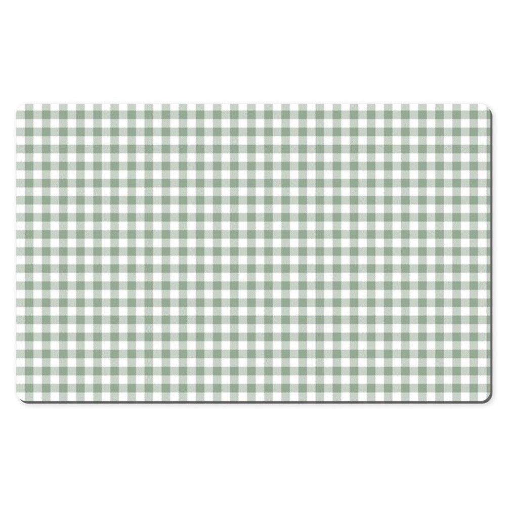 Sage Green Desk Mat Gingham Check Large Mouse Pad Aesthetic Desk Accessories Keyboard Mat Desk Mat Large Desk Mat Cute Office Decor